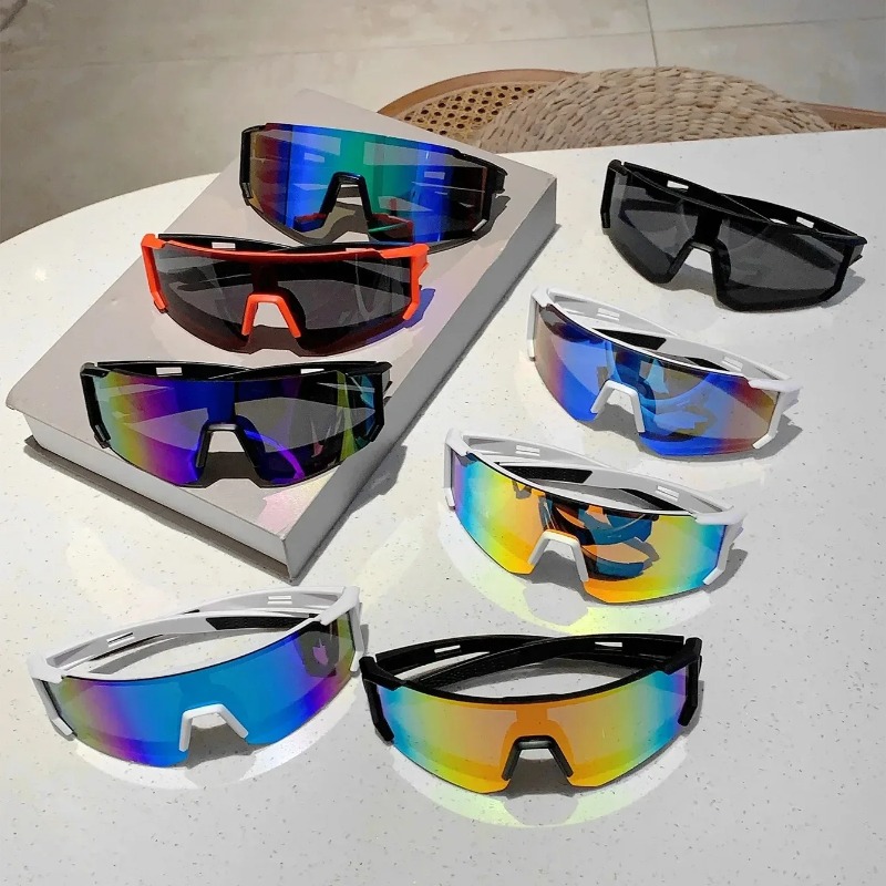 Lunettes de soleil de sport pour hommes, légères, surdimensionnées, pour le cyclisme, la conduite, la pêche, lunettes de soleil miroir tendance pour femmes