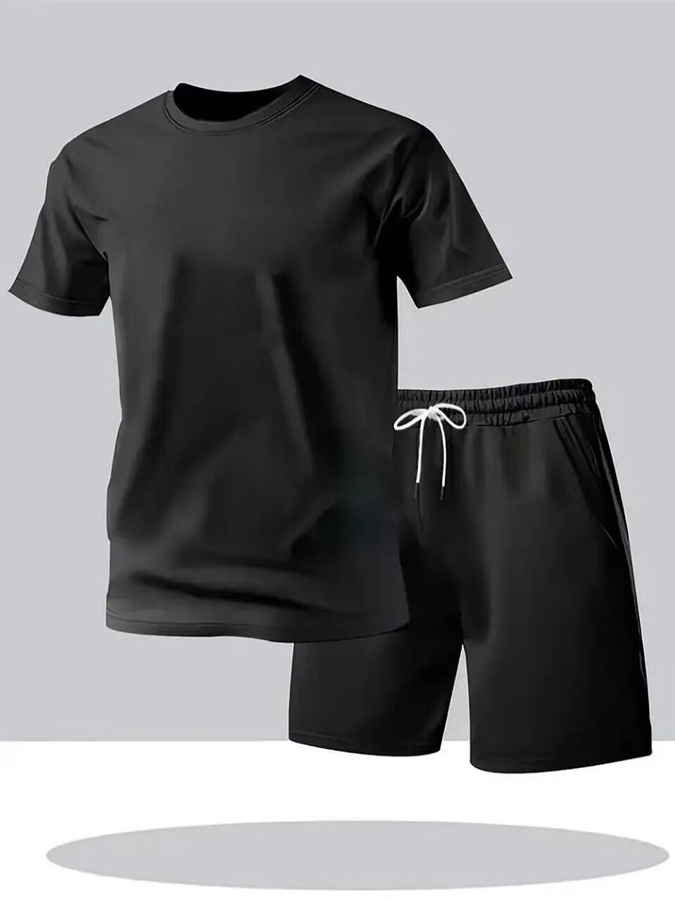 Nouvel ensemble de vêtements de sport d'été pour hommes, t-shirt à manches courtes et short, ensemble deux pièces, respirant et à séchage rapide, vêtements décontractés.