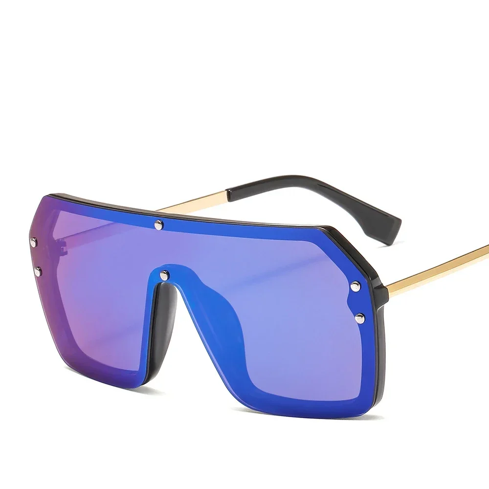 Lunettes de soleil carrées surdimensionnées rétro noires pour femmes, lunettes de protection UV400, grand cadre, marque de luxe