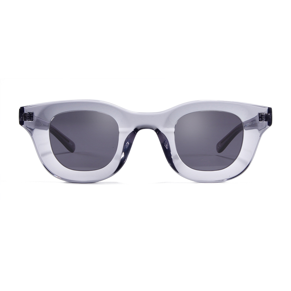 Marque Designer lunettes De Soleil rondes hommes femmes évidé épais acétate lunettes De Soleil Style Hip-Hop Lunette De Soleil Homme