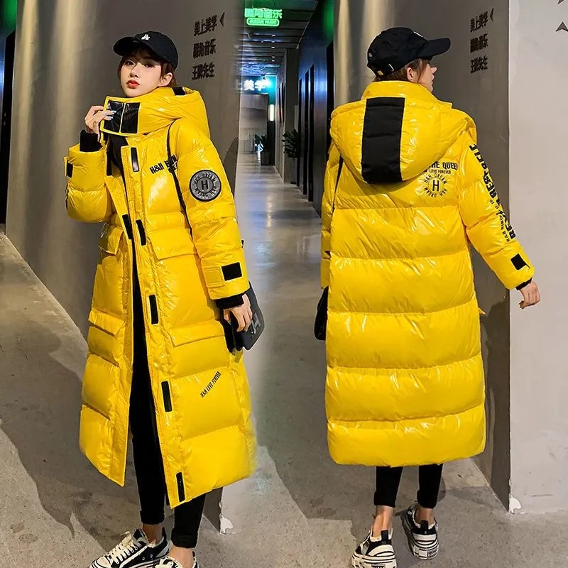 2025 nouvelles femmes Long coton manteau coréen lâche brodé chaud épaissir coton rembourré veste femmes hiver Parka manteau femmes vêtements d'extérieur