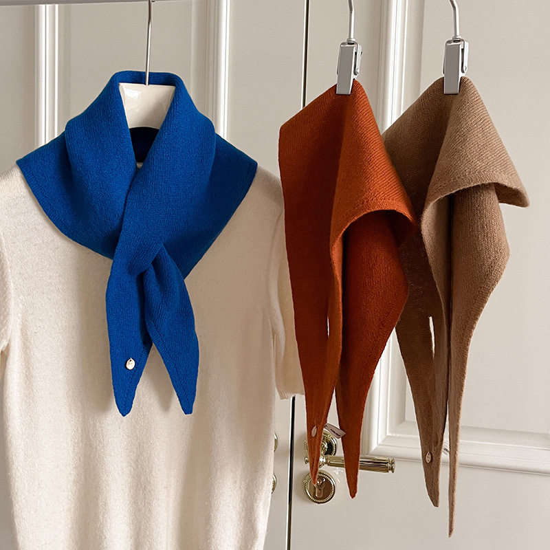 100% laine britannique tricoté Triangle écharpe Niche triangulaire écharpe femmes foulard hiver écharpe multi-fonctionnelle chaud tricoté écharpe