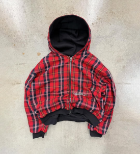 Harajuku simple design coréen décontracté polyvalent couple cardigan à fermeture éclair Y2K début d'automne rétro double face plaid veste à capuche