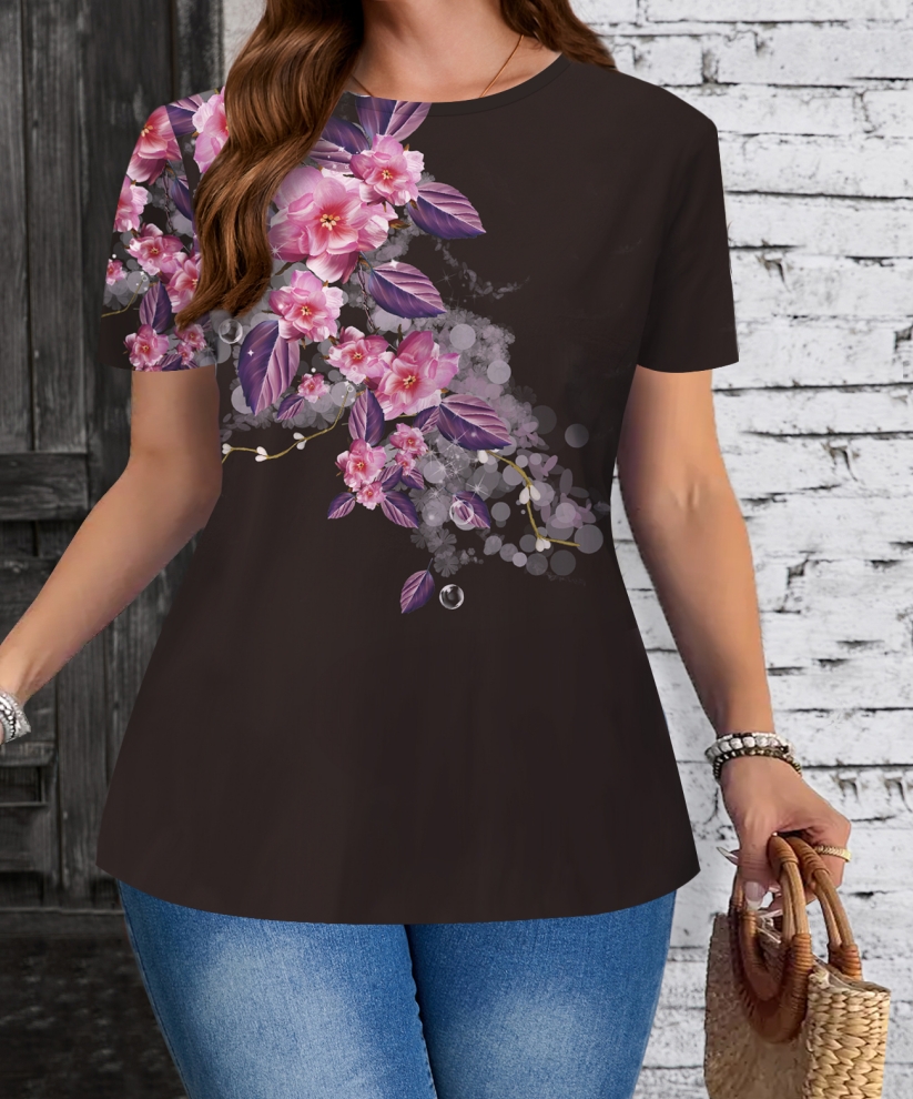 Grande taille élégant décontracté femme T-Shirt mode ample T-Shirt femme tempérament à manches longues T-Shirt vacances week-end