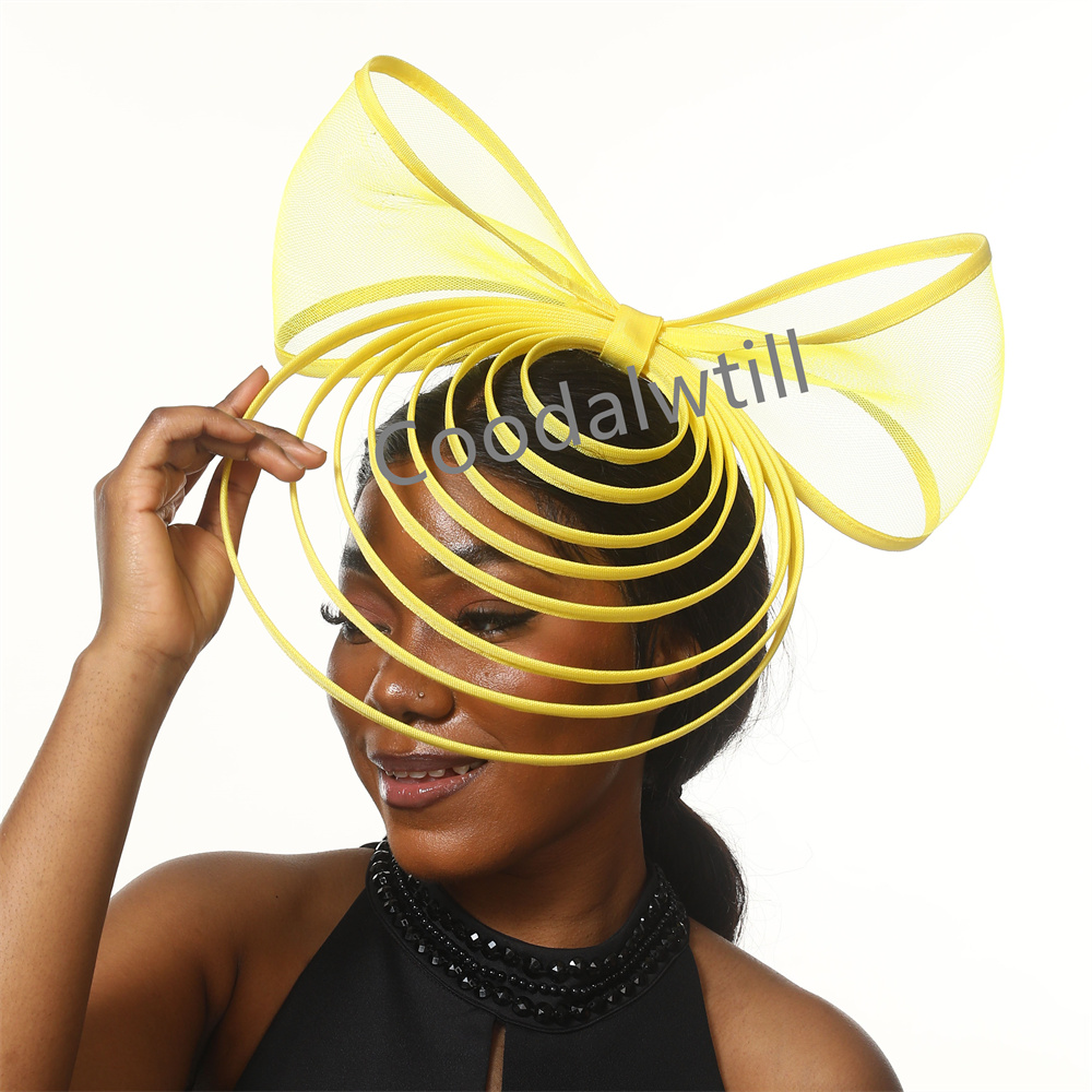 Chapeaux fascinateurs à nœud blanc pour femmes, Chapeau de mariage de luxe pour église, pour occasions et événements, nouveau Style