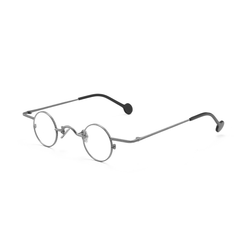 Lunettes de lecture rondes Steampunk en métal pour hommes et femmes, petite monture Anti lumière bleue presbyte rétro Vintage, verres transparents UV400
