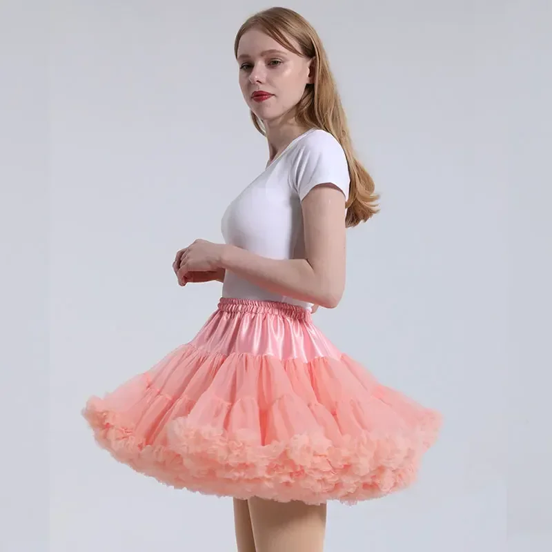 ARBXD Jupe Tutu pour Femme, en Tulle Uni et Volumineux, Style Princesse, Jupe de Ballet, Robe de Performance pour Fête, Vêtements pour Femme
