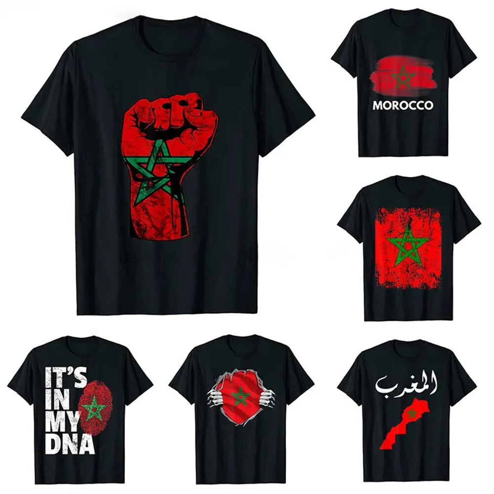 T-shirt graphique imprimé en 3D pour hommes, T-shirt unisexe, Zones Me, Totem, Emblem, Spirit Marocain, MA, Feel, 2024