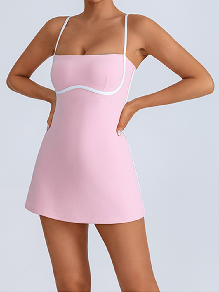 Robe de mode DFCF pour femme, sexy, vintage, sans manches, unie, dos nu, à fines bretelles, mini, nouvelle collection printemps-été 2026