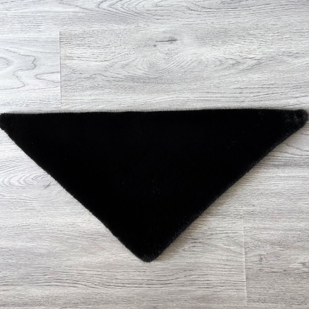 Nouvelle Écharpe en Fausse Fourrure Douce, Chaude et Confortable, Cache-cou Couleur Unie, Longue Écharpe Triangulaire pour Tenues d'Hiver