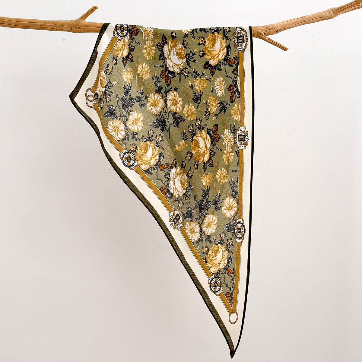 Écharpes en satin doux imitation soie, foulard carré floral de printemps pour femmes, bandanas, hijab de luxe, foulard élégant, châles