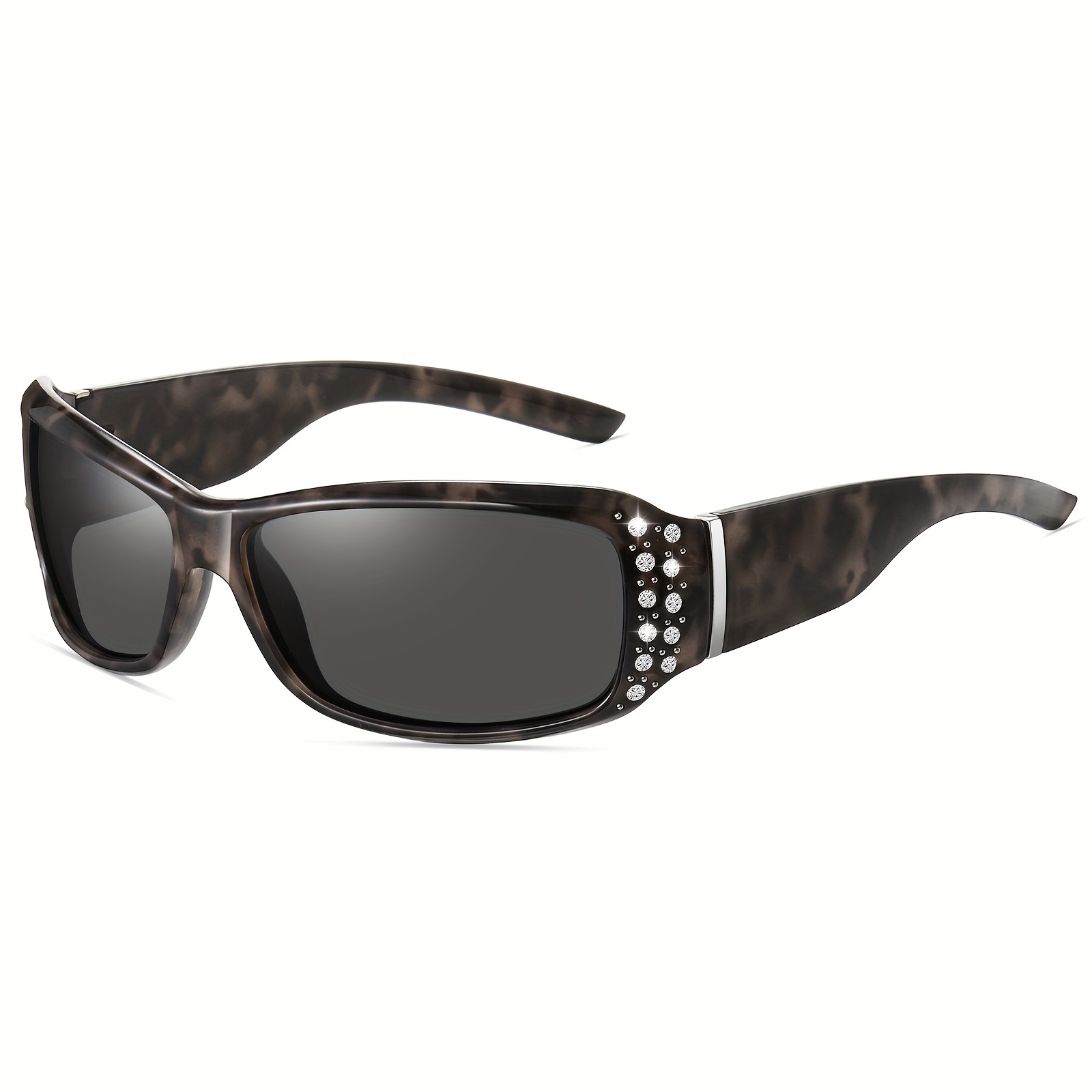 Lunettes de soleil classiques pour femmes, rectangulaires, biscuits, Bling, conduite, pêche