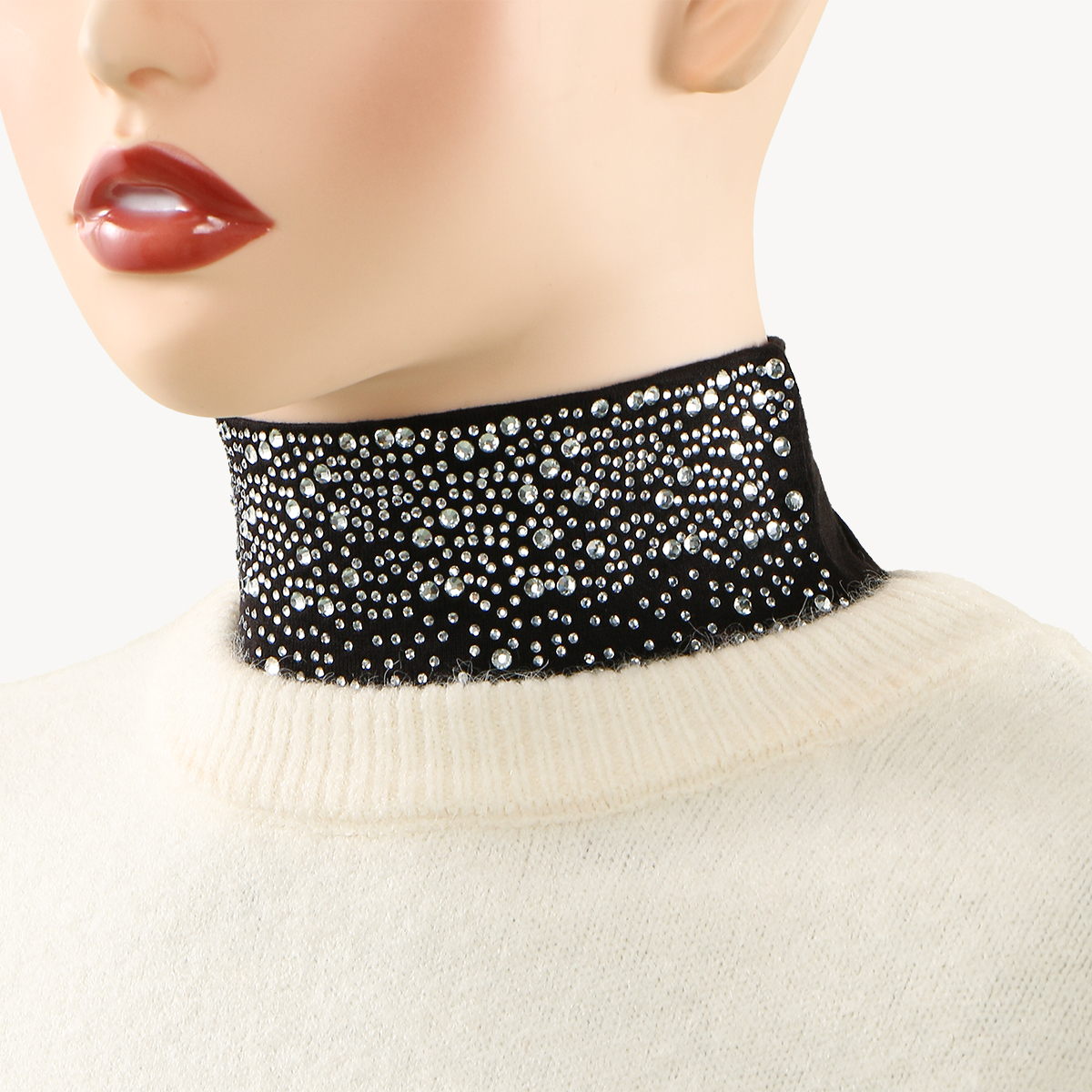 Faux col en coton Modal de qualité supérieure, avec strass, col roulé islamique détachable, pour femmes musulmanes, Ramadan Eid, nouvelle collection