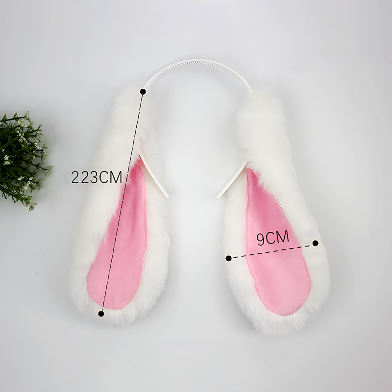Bandeau oreilles de lapin mignon, cerceau en peluche pour cheveux, couvre-chef, Costume de Cosplay, accessoires pour cheveux, fête pour adultes