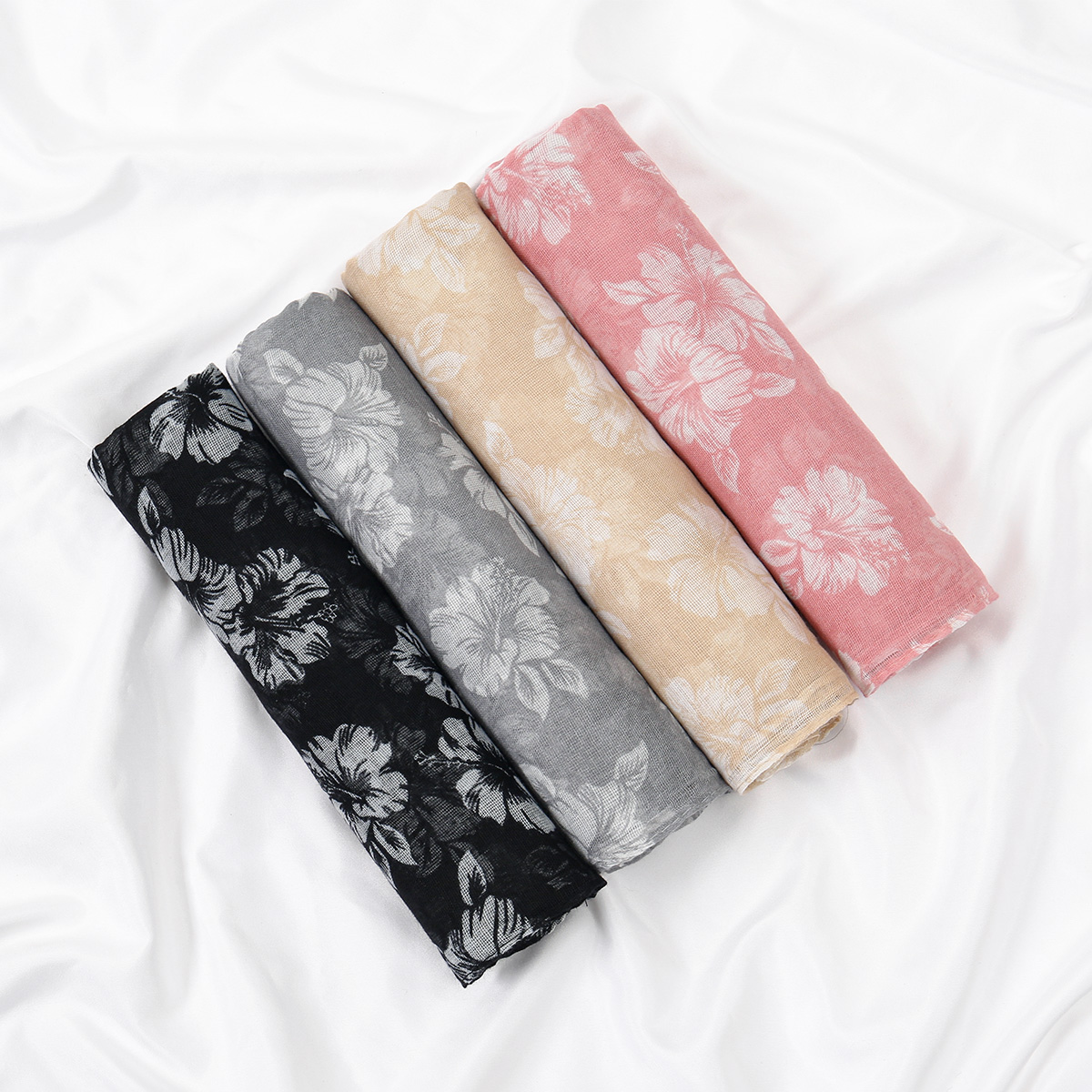 Foulard Hijab en coton et Viscose imprimé Floral pour femmes musulmanes, Foulard élégant, châle, bandeau, Turban, Ramadan, 180x90cm