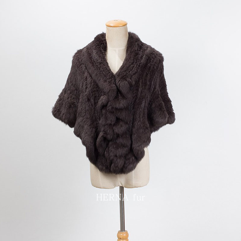 Châle en vraie fourrure de lapin pour femme, avec coupe ondulée, chaud, épais, naturel, avec crochets, à la mode, hiver, vente en gros
