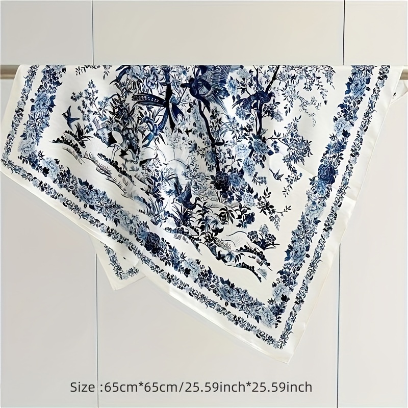 Foulard Bandana à fleurs pour femmes, Vintage, luxe, plage, carré, mouchoir en coton, accessoires bohème pour filles, nouvelle collection été 2023