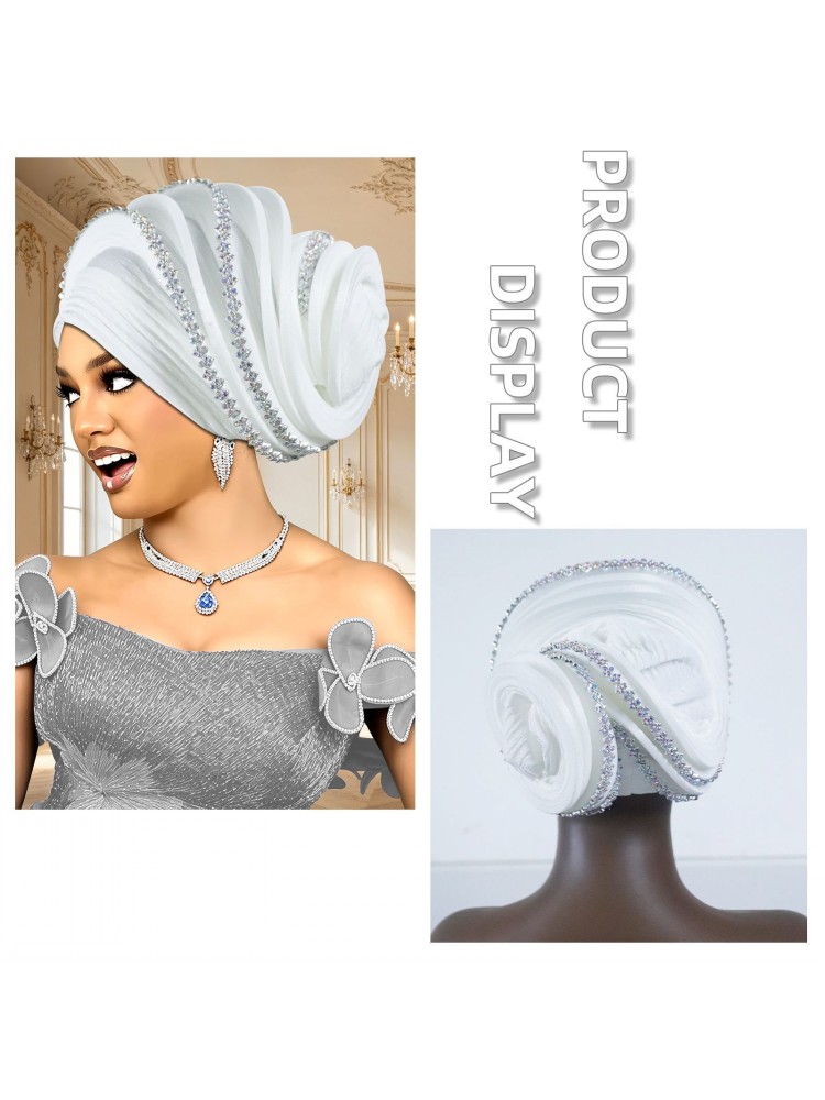 Nouveau Turban Africain Auto Gele du Nigéria, Foulards de Tête Auto Gele, Bonnets Turban pour Femmes, Geles de Mariage, Foulards de Tête Musulmans, Bonnets