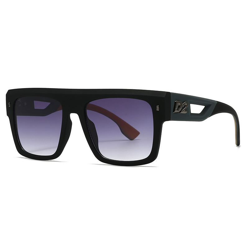 Nouvelles lunettes de soleil de créateur de mode pour hommes et femmes avec des lignes simples et minimalistes et une grande monture