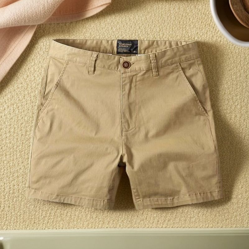 Nouveau 2026 Short d'été coréen pour homme, coupe slim, polyvalent, style utilitaire rétro, élégant, mi-court et tendance