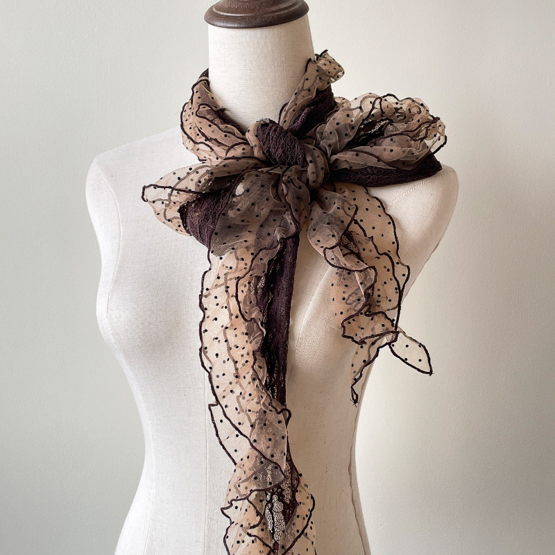 Nouvelle écharpe légère en maille style coréen rétro pour fille, accessoire photo, protection solaire, mignonne et tendance