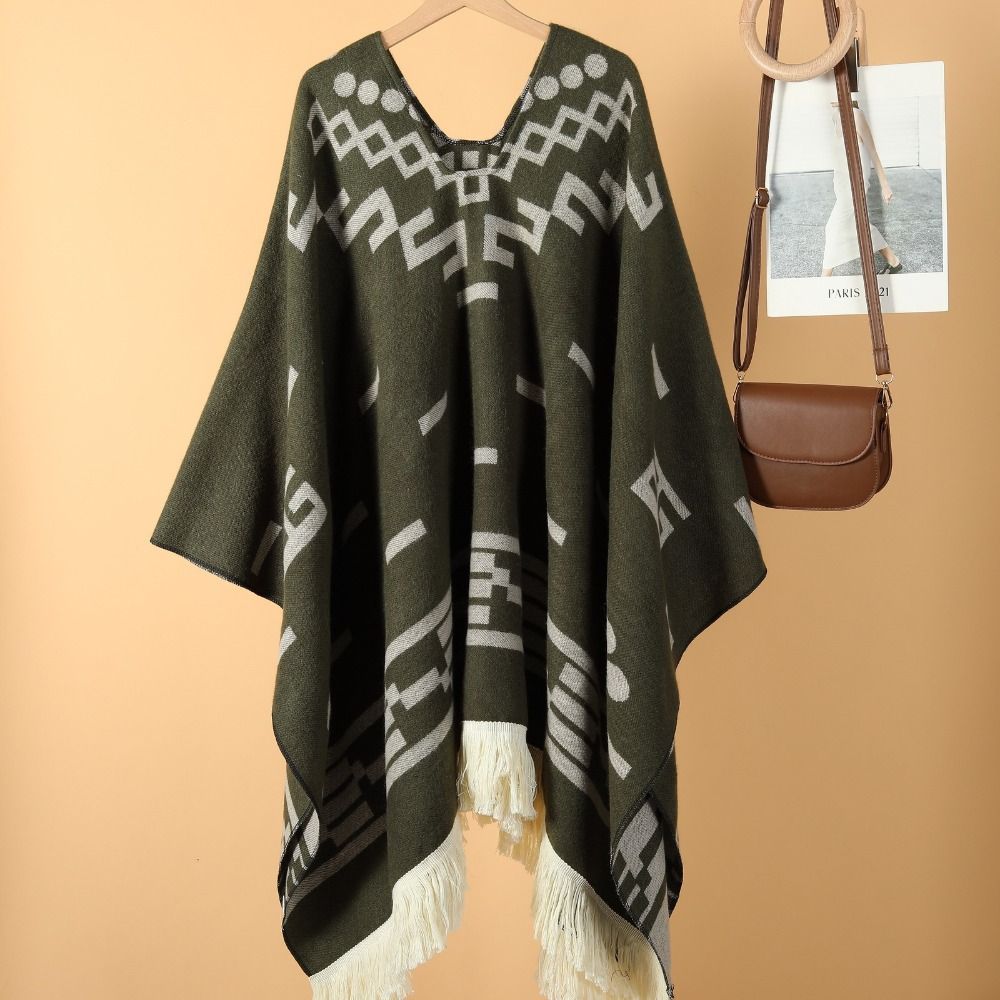 Écharpe Châle Épaisse et Chaude en Imitation Cachemire Style Western pour Homme et Femme – Idéale pour l'Hiver