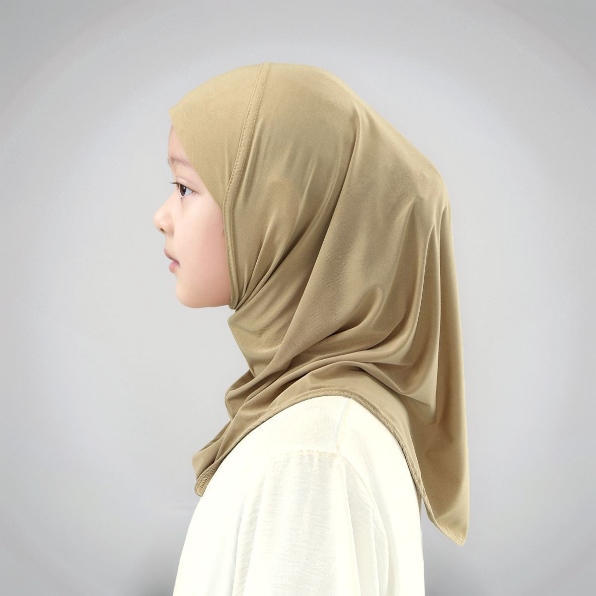 Hijab pour enfants musulmans, sous-hijab en coton modal uni pour filles, doux et extensible, pour la prière, turban malaisien, bandana, couvre-tête