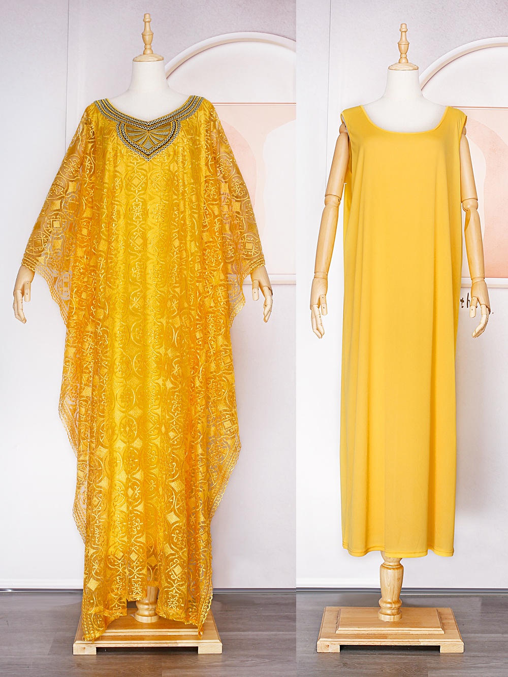 Robes amples en dentelle pour femmes, tenue de soirée de mariage, robe traditionnelle africaine, ensemble deux pièces, vêtements 2026, Abayas Dubai Hijab
