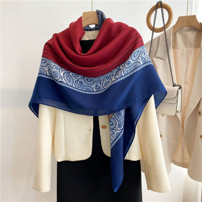 Châle en Viscose Carré à Motif Floral Léopard pour Femme, Écharpe de Bureau à Col Rond, Bandeau de Sauna, Tissu Musulman, 135x135cm