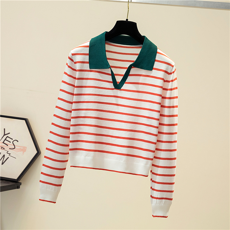 Jersey Mujer 2025 nouveau pull rayé femmes à manches longues décontracté rétro vêtements automne chandails femme tricoté pulls vêtements