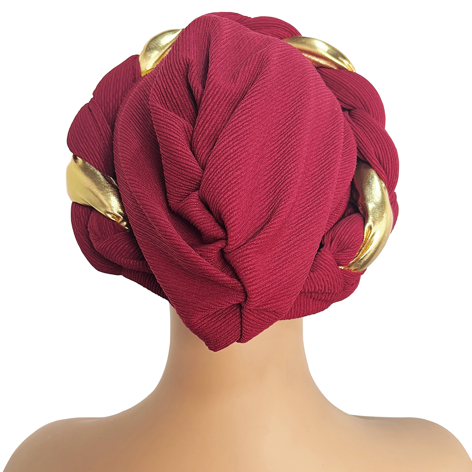 Bonnet plissé pour femmes africaines, couvre-chef, accessoires pour cheveux, enveloppé arabe, Hijab musulman, Turban, nouvelle collection 2024