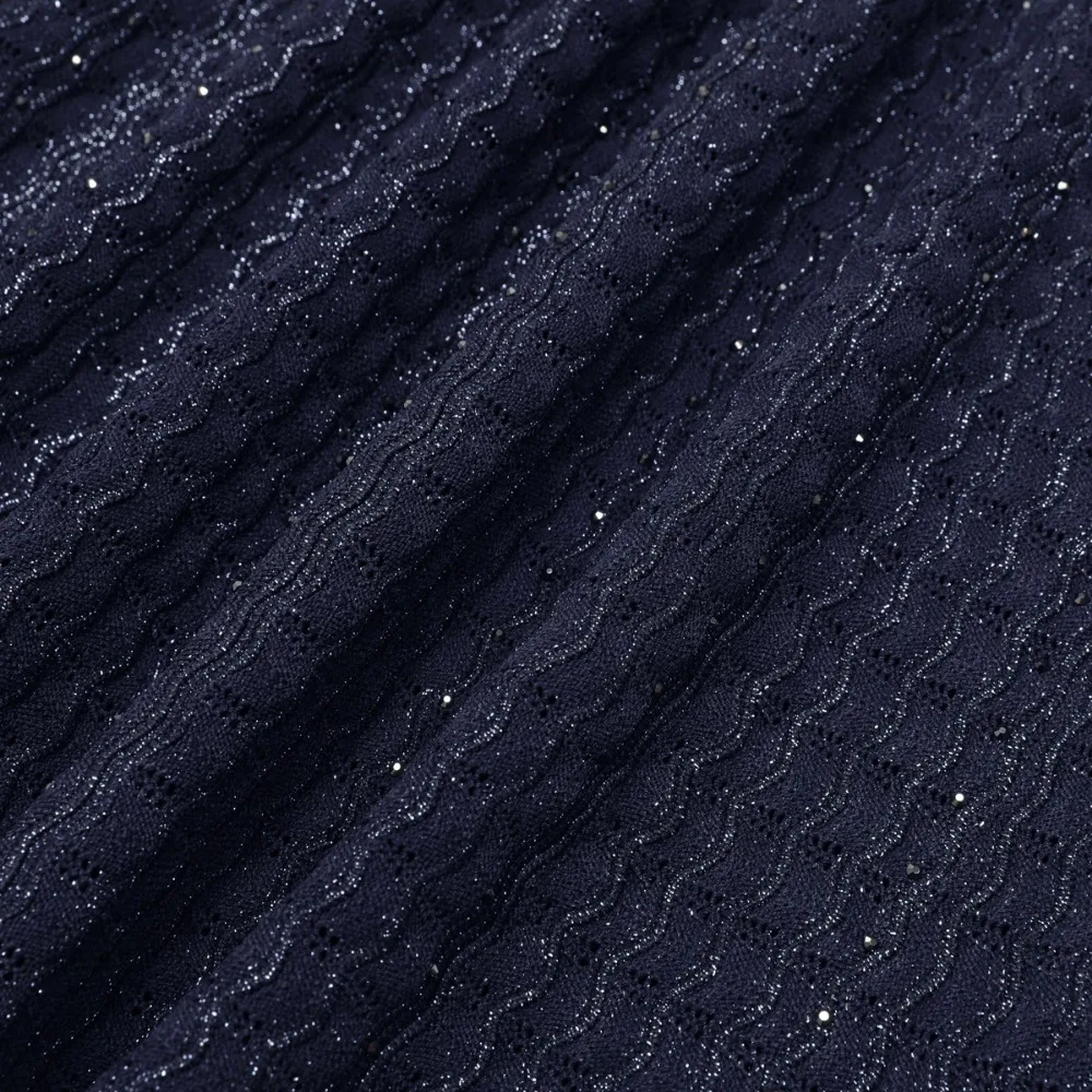 Robe de haute qualité pour femmes, col rond, manches courtes, robes en tricot, printemps automne, nouvelle robe midi diamantée pour femme