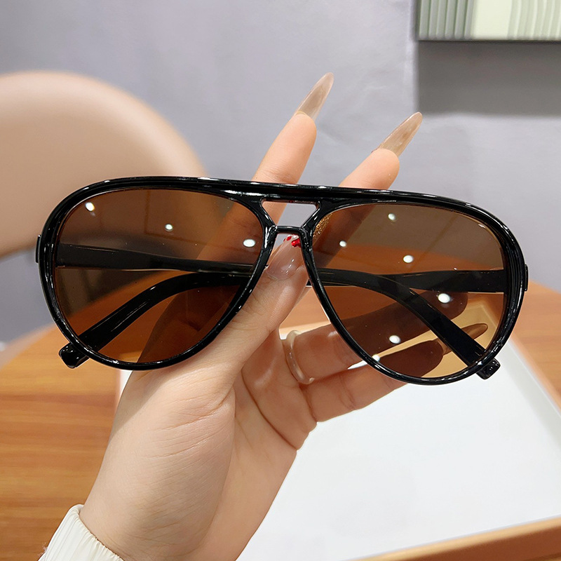 Lunettes de soleil pilote surdimensionnées pour femmes et hommes, marque de luxe de styliste, Vintage, grande monture, Punk, ombre de conduite