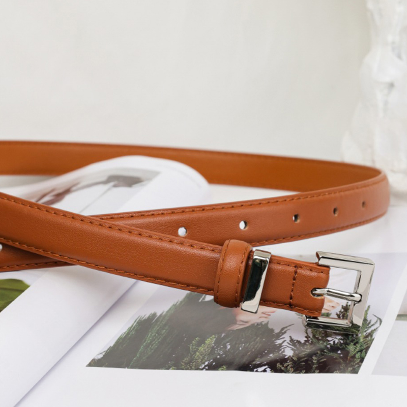 Ceinture carrée en cuir véritable pour femme, ceinture en cuir de vachette, décoration de taille de luxe, mode coréenne, haute qualité