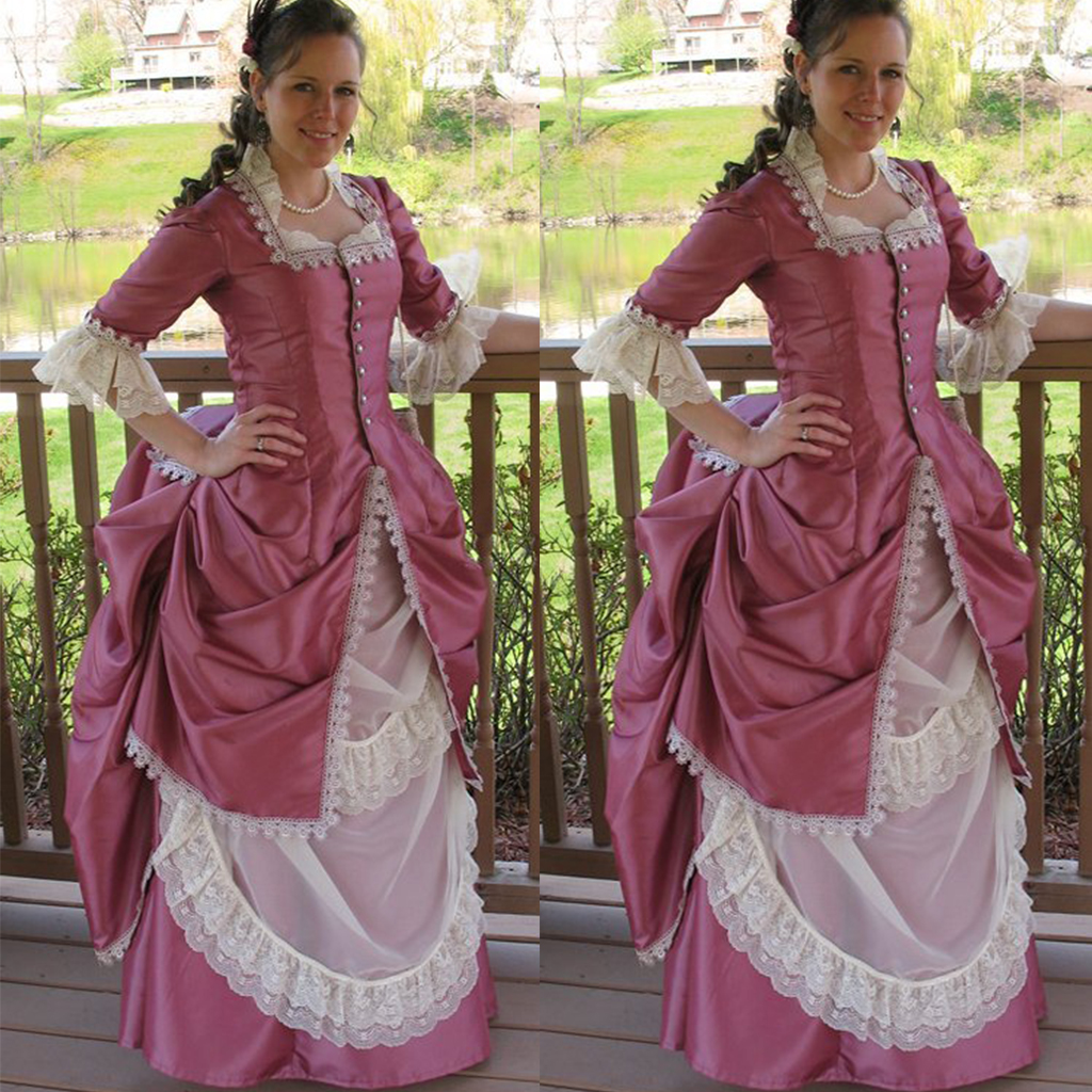 Robe victorienne des années 1890, robe rose victorienne de la Renaissance médiévale pour femmes, Costume de mascarade reine Prince
