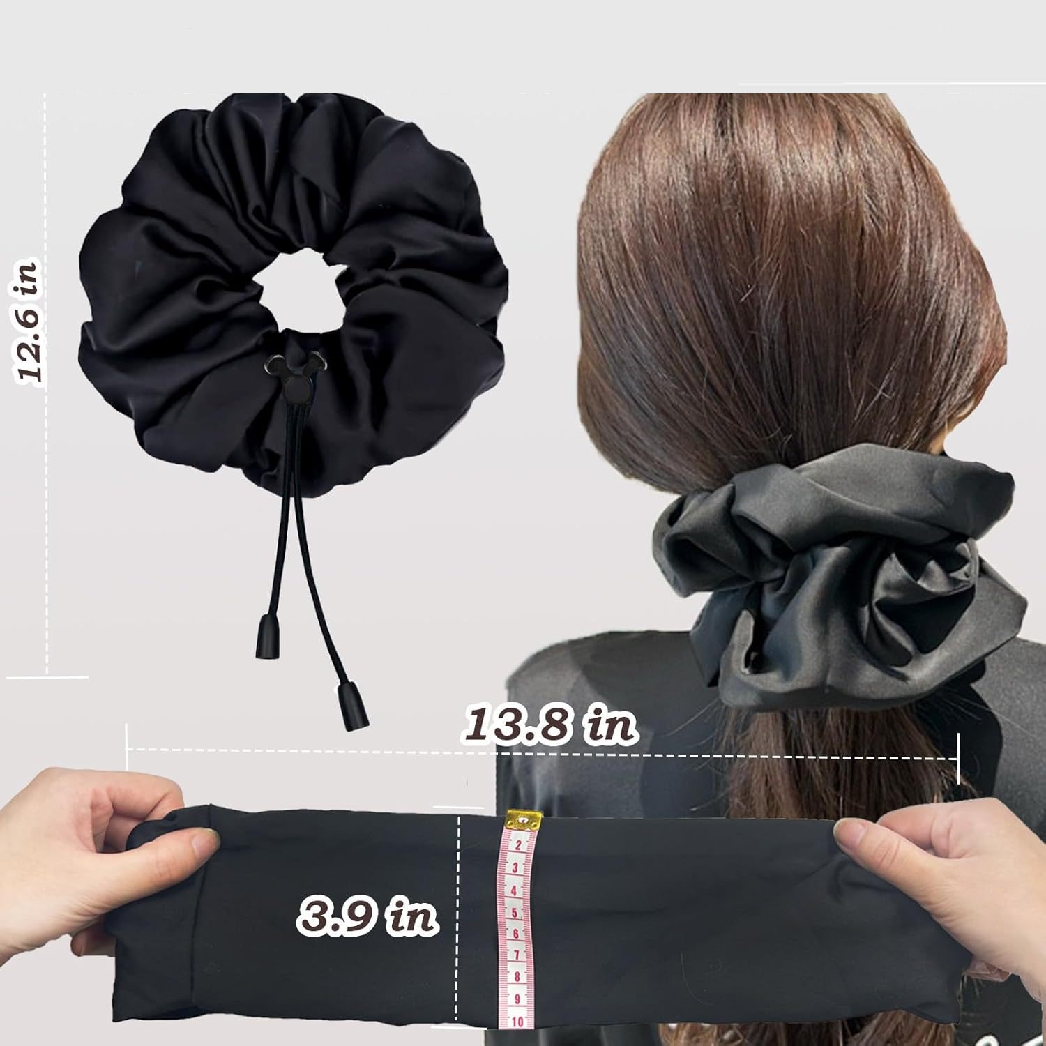 Bandeau surdimensionné réglable avec mousse africaine satinée adapté aux coiffures épaisses et bouclées