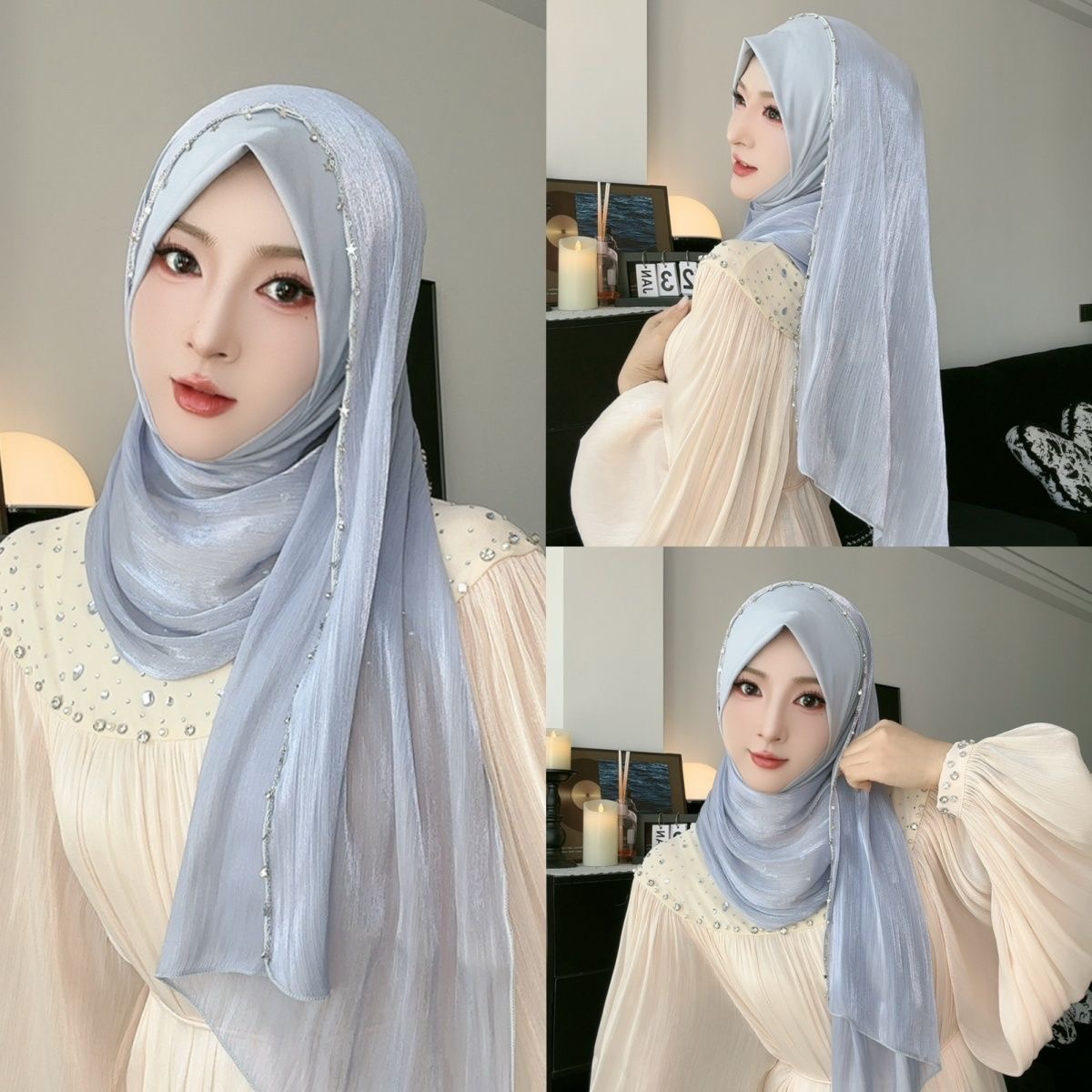 Hijab musulman islamique, nouveau design, foulards Shayla pour femmes arabes