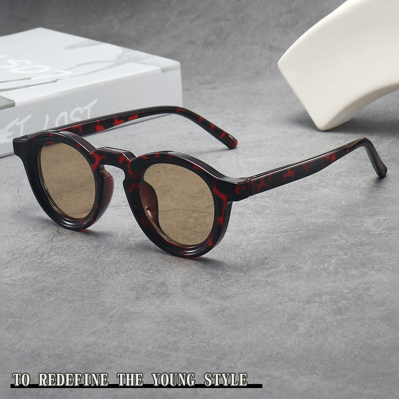Lunettes de soleil de marque de luxe de mode lunettes de soleil rondes rétro lunettes de soleil de créateur à la mode lunettes de soleil Anti-Uv Premium