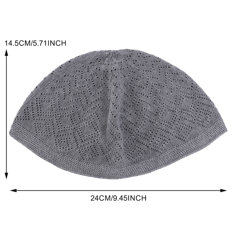 Tricoté hommes musulmans chapeaux de prière unisexe bonnets casquette chaud islamique Ramadan juif arabe Crochet chapeau hommes Wrap tête casquettes