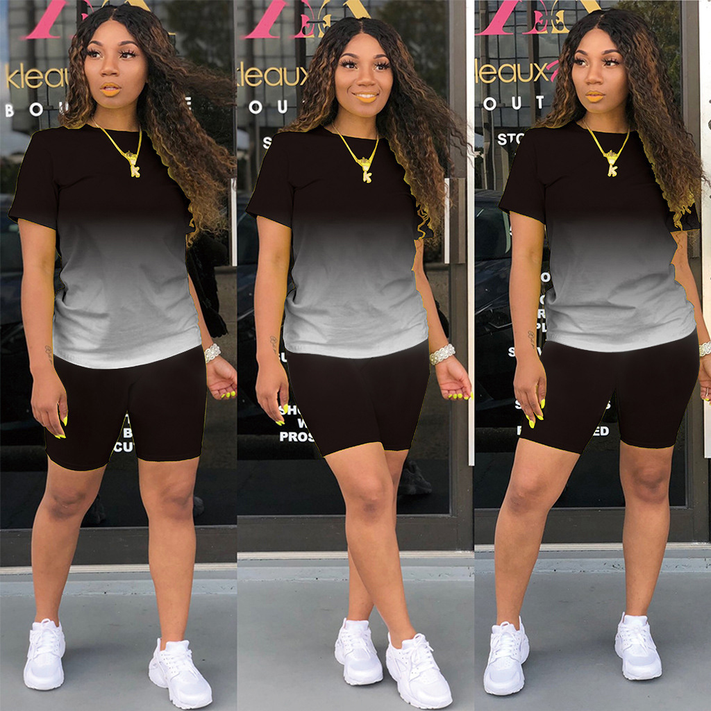 Tenues deux pièces pour femmes, ensemble court d'été, tenues 2 pièces, survêtement, survêtement pour femmes, manches courtes