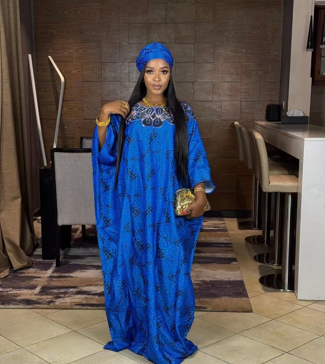 Nouveautés 2026 : Robe longue ample pour femme, imprimé Ankara, style africain