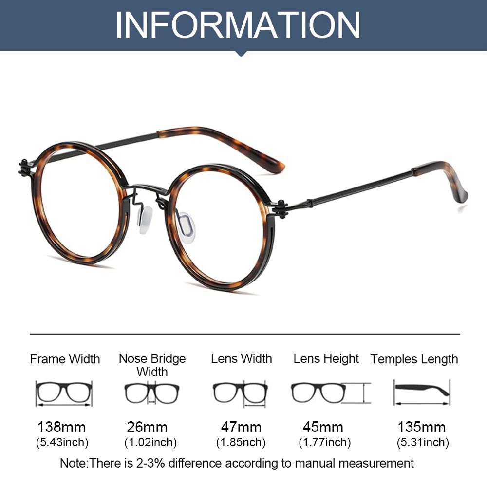 Lunettes rondes en métal anti-lumière bleue pour hommes et femmes, lunettes d'ordinateur classiques, lunettes respirantes transparentes, montures
