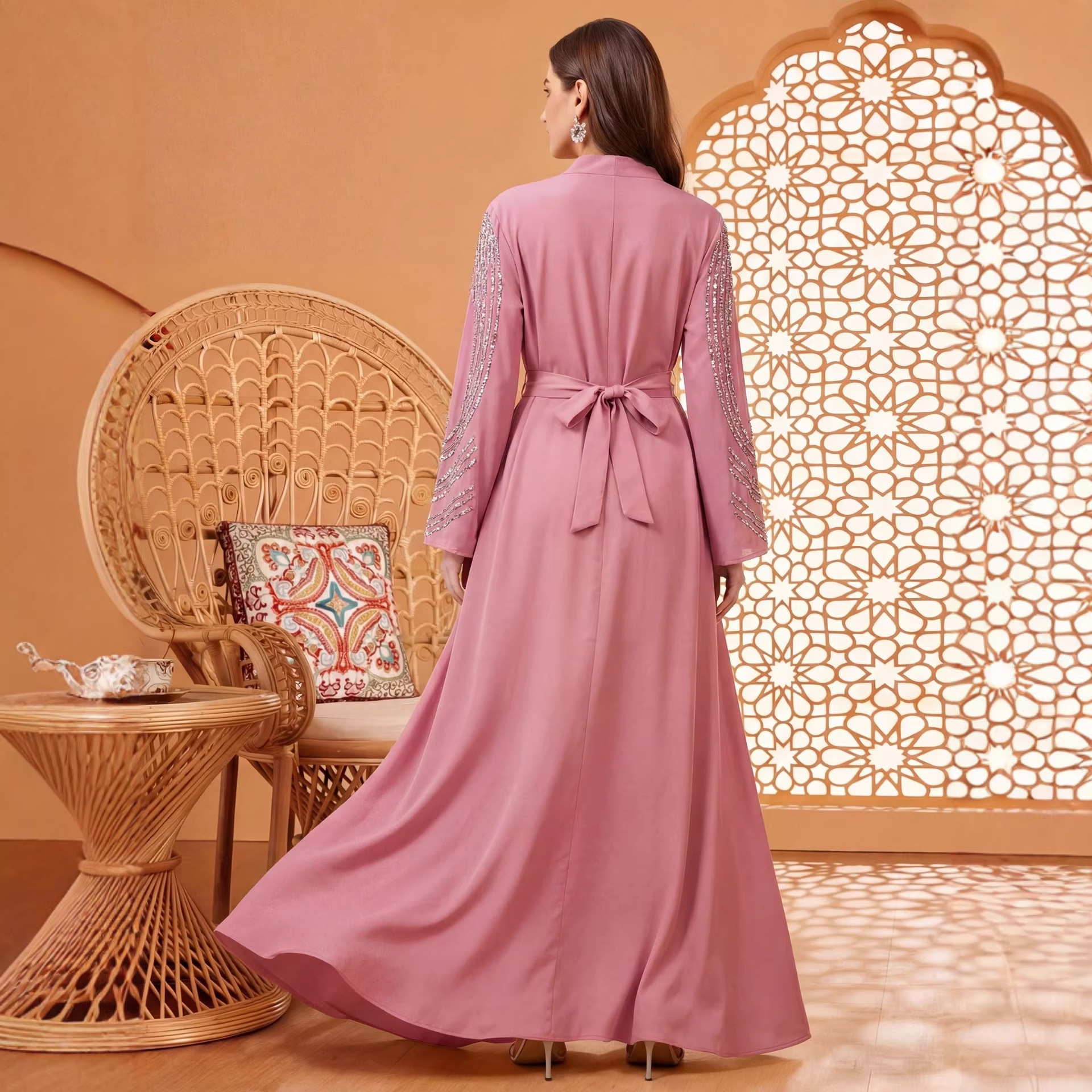Robes pour femmes pour l'Aïd, Abaya musulmane, Jalabiya, Robe longue du Ramadan, Diamants, Ceintures, Maroc, Dubaï, Abayas, Kaftan, Islam, Vestidos 2026
