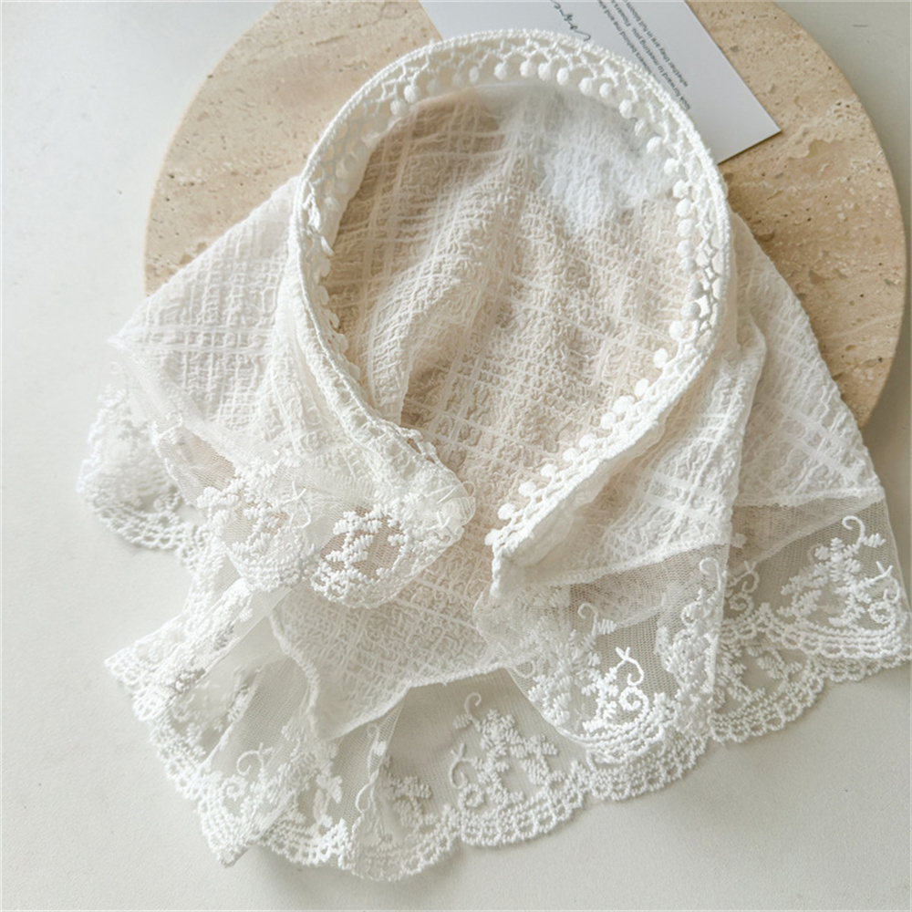 Foulards en dentelle, bandeaux en laine tricotée pour femmes et filles, écharpes pour cheveux, bandeaux de mode, serre-têtes féminins, coiffes