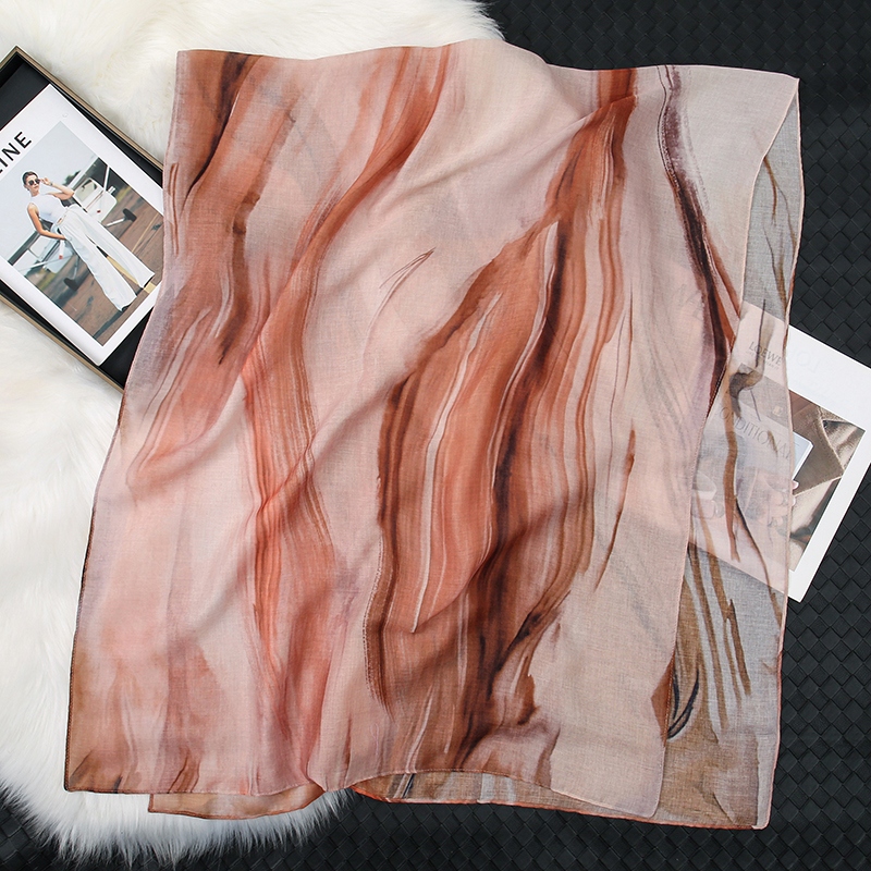 Bohème aquarelle impression Hijab femmes doux Islam Ramadan musulman Hijabs Foulard châle enveloppement Turban écharpe Foulard Photo extérieure