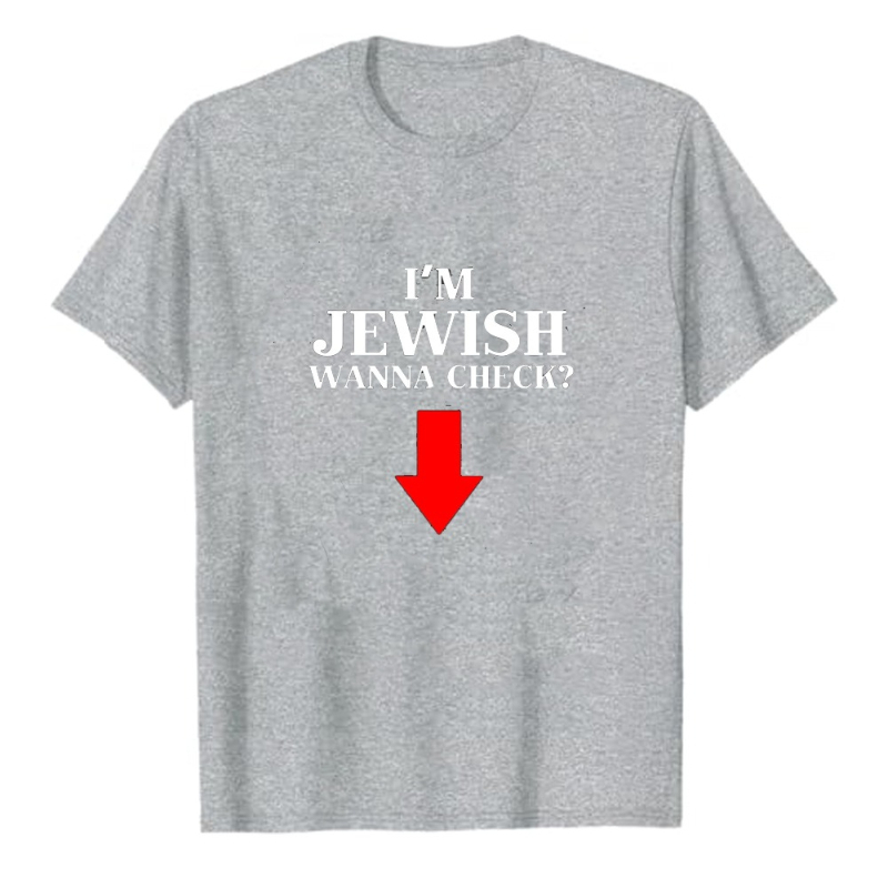 Hommes je suis juif veux vérifier drôle juif T-Shirt hommes femme mode d'été ample imprimé hauts t-shirts rue mode col rond hauts
