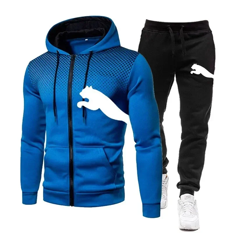 Ensemble sweat-shirt à capuche pour hommes, ensemble sweat-shirt à capuche + pantalon, vêtements de sport, de course et de loisirs, automne et hiver 2025