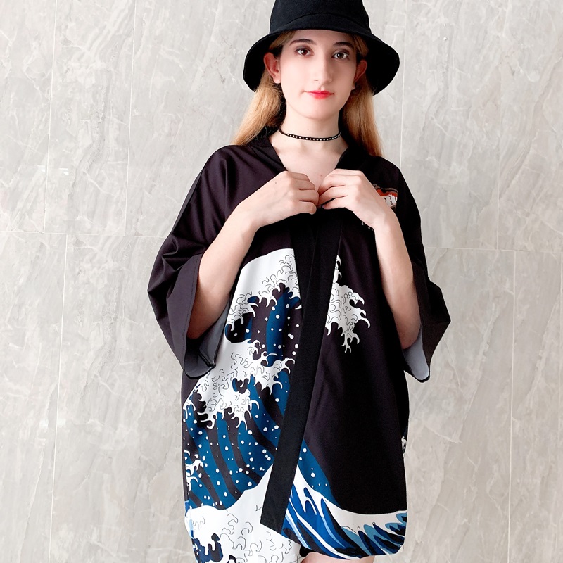 Haori – Kimono japonais pour femme, vêtement d'été, Yukata, Cardigan, Streetwear, chemise, Cosplay, FF2021