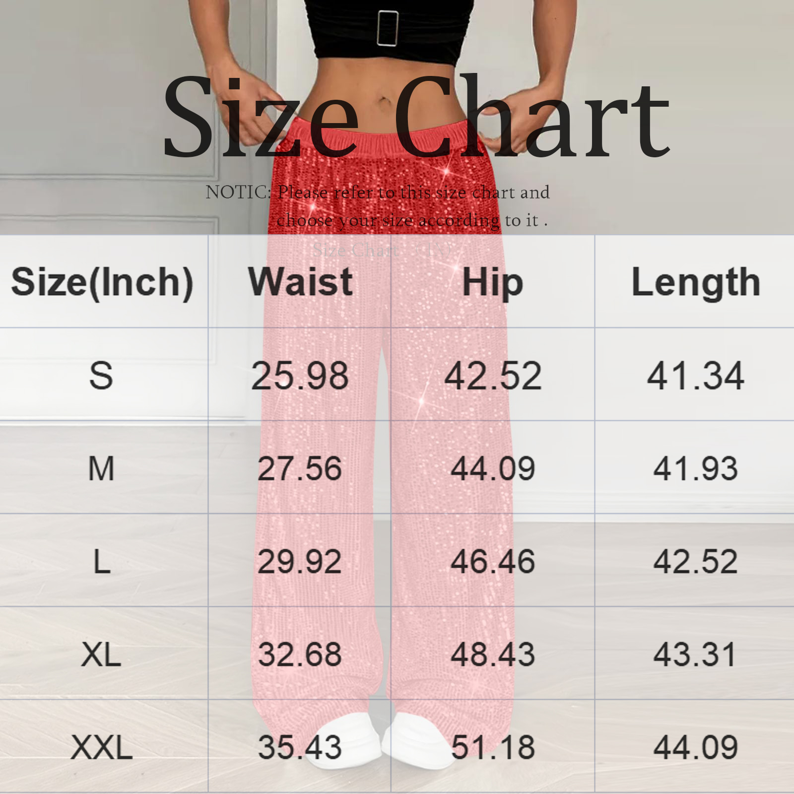 Pantalon décontracté à paillettes, extensible, taille haute, coupe large, tenue de soirée, club, brillant, élégant, ample, vêtements de soirée accrocheurs