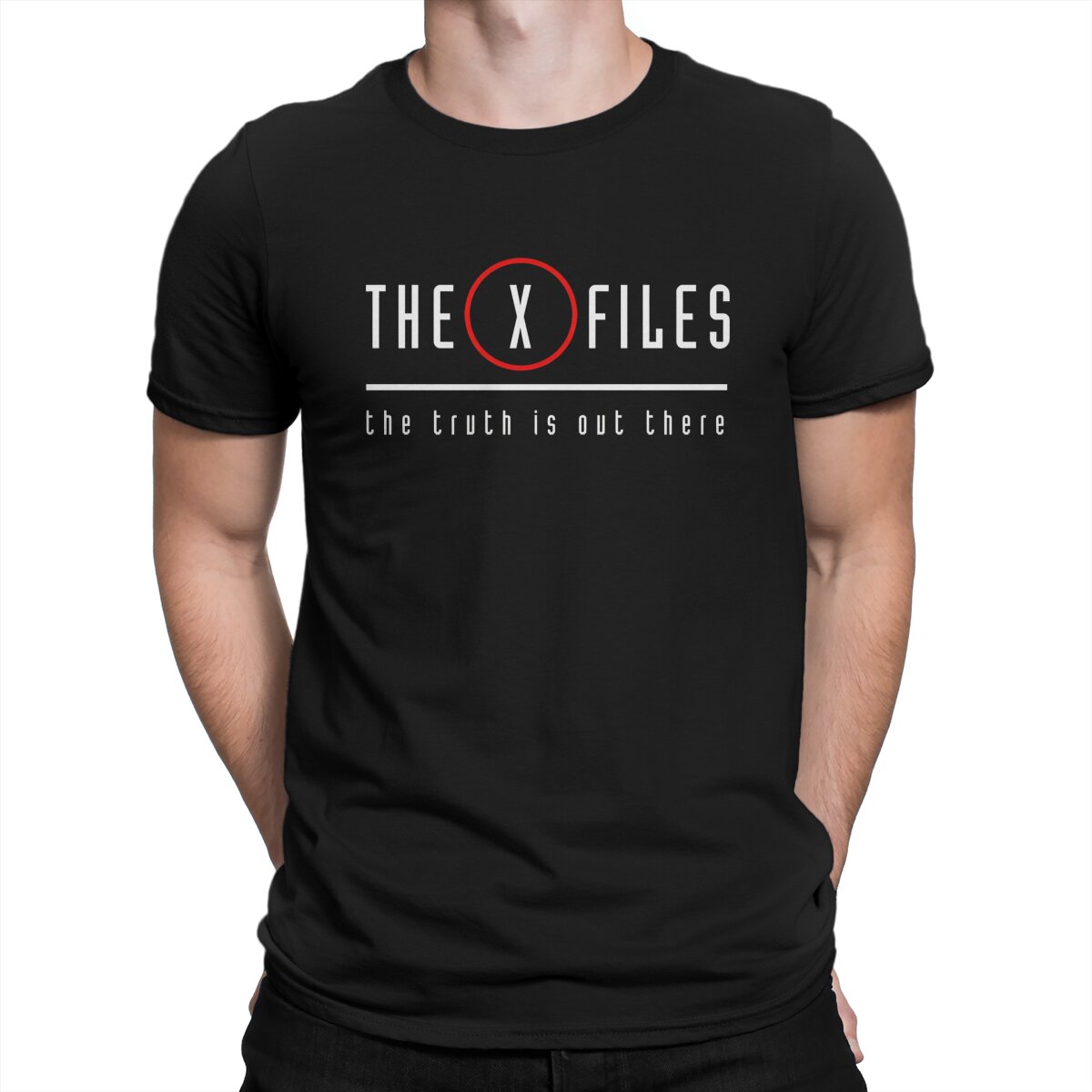 T-shirt manches courtes homme, col rond, 100% coton, The Truth Is Out There Elin, nouvelle collection